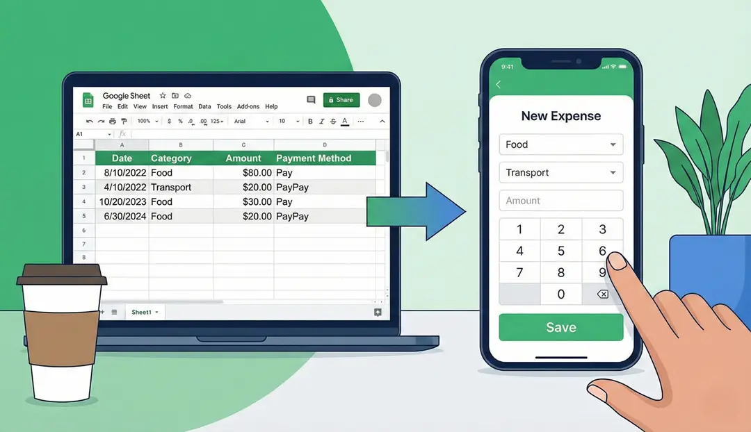 Transforme o Google Planilhas em um App Usando validação de dados para controlar gastos sem saber programar